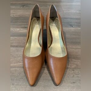 Via Spiga Brown Leather Pumps
